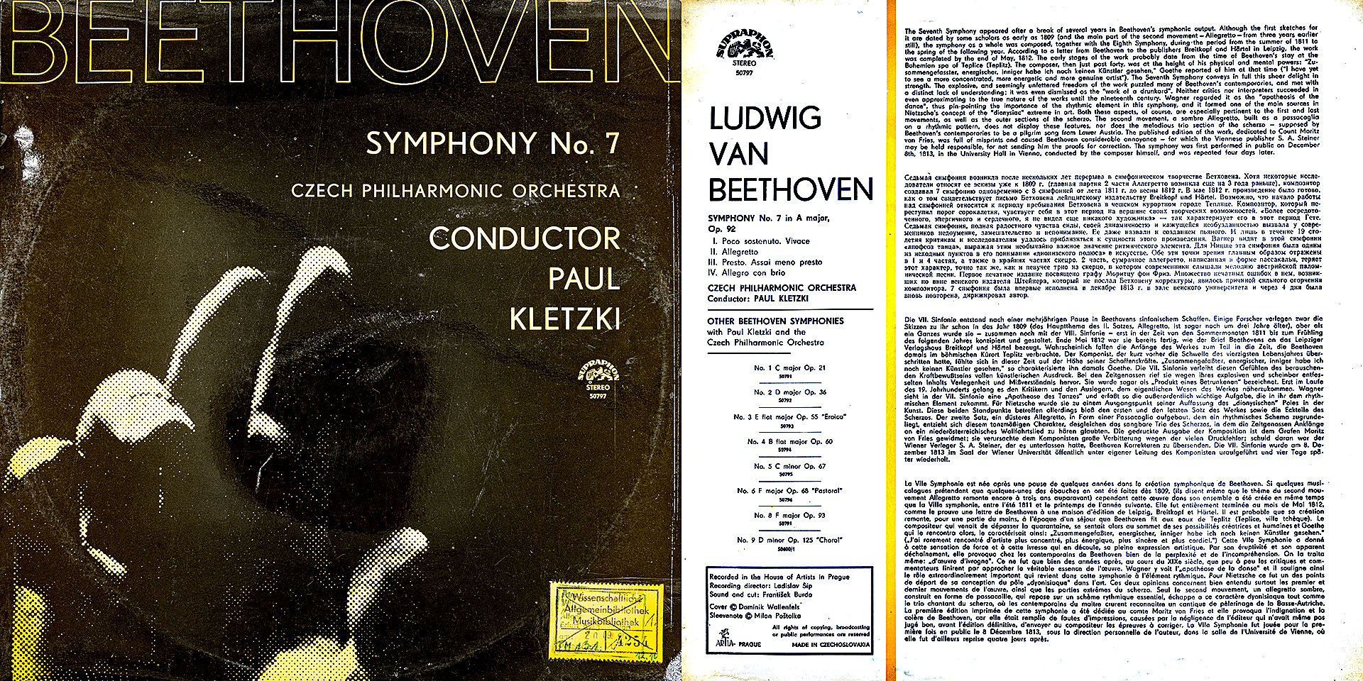 Beethoven - Symphony No. 7 - Czech Philharmonic Orchersta, Dirigent  Paul Kletzki